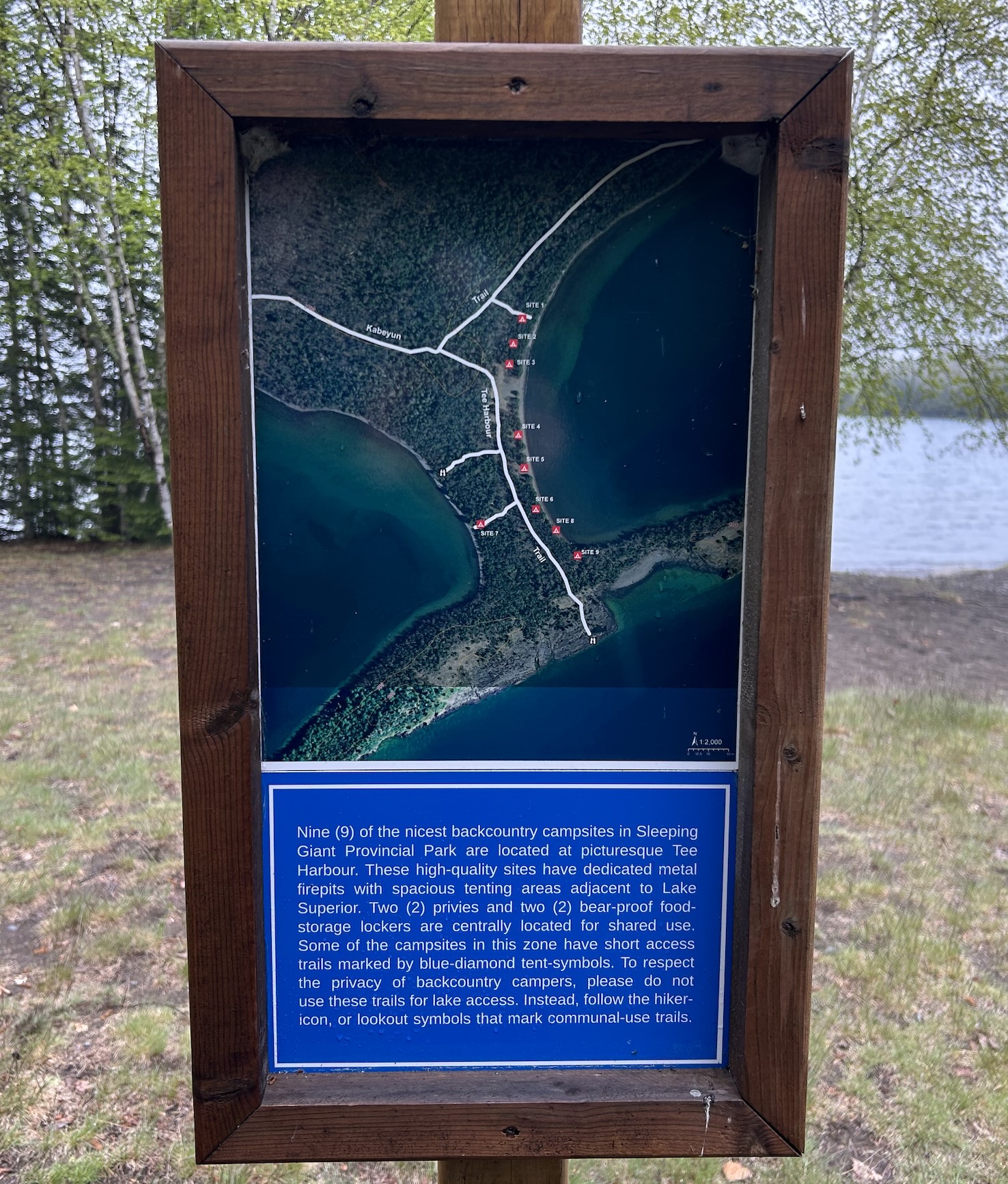 tee harbour map of campsites